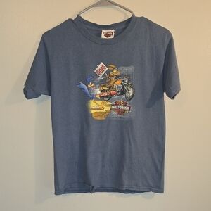 Harley-Davidson Looney Tunes Blue Graphic Tee